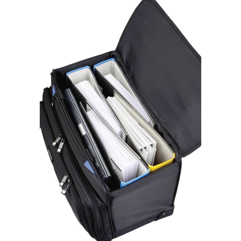 LiGHTPAK trolley à carnets de voyage business Pioneer, noir, polyester, 455×250×390 mm